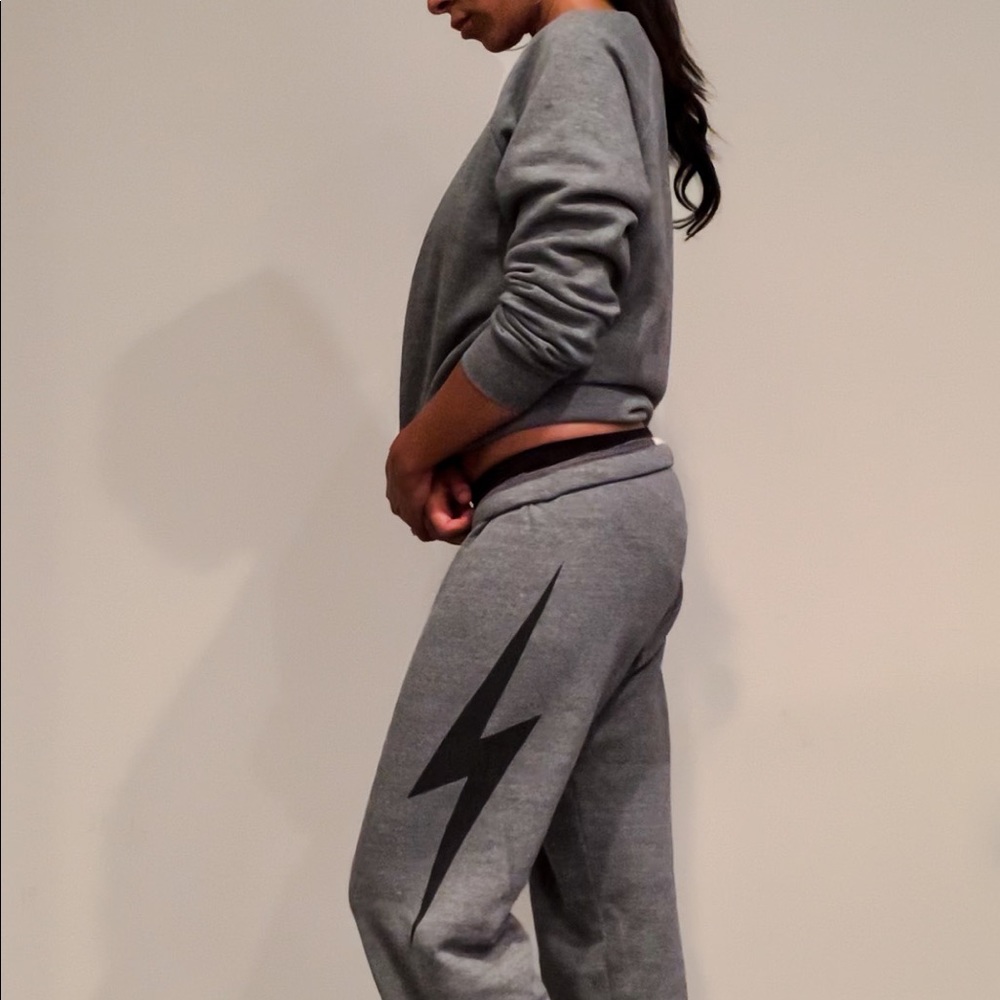 Aviator Nation XS crew neck top, and medium size bottom.